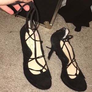 Jessica Simpson Lace up heels - peep toe